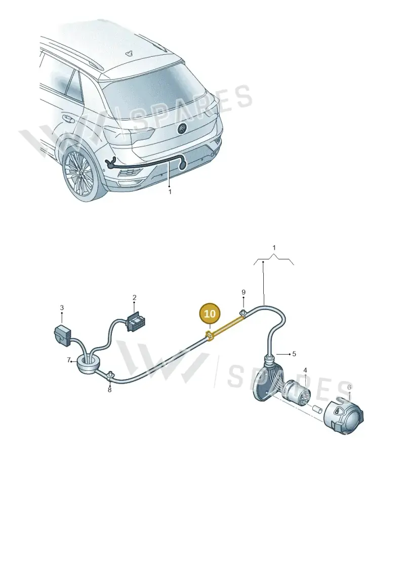 N90772601 — Volkswagen T-Roc convertible 1.5 (2019-2024) diagram 813972850, position 10