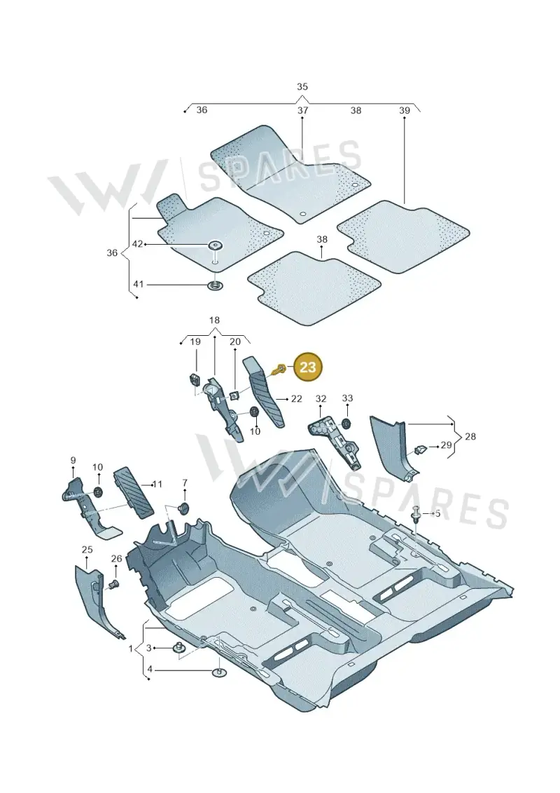 N907732019B9 — Volkswagen T-Roc Cabriolet (2019-2025) diagram 813863000, position 23