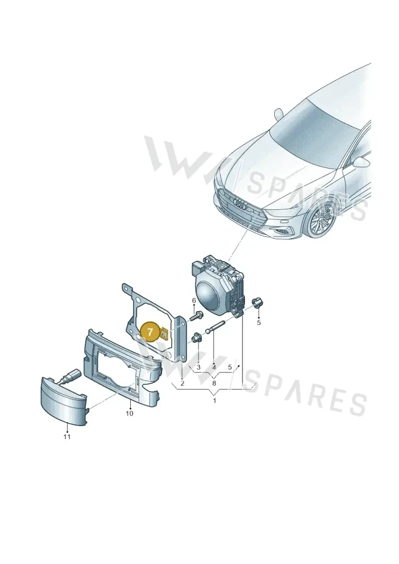 N90777702 — Audi A7 Sportback (2018-2025) diagram 435907050, position 7