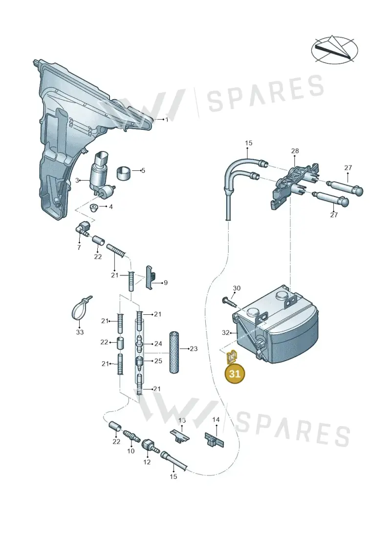 N90777702 — Audi RS6 Avant (2019-2025) diagram 537955030, position 31