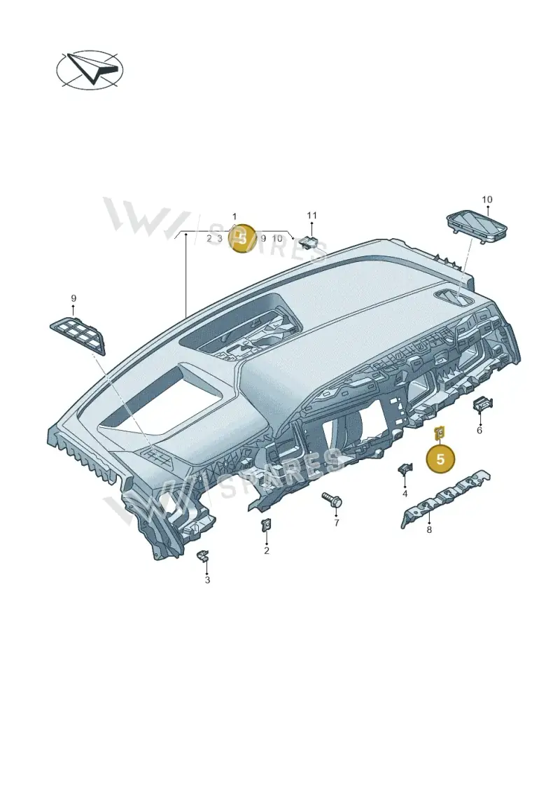 N90777704 — Audi Q4 Sportback (2021-2025) diagram 89a857100, position 5