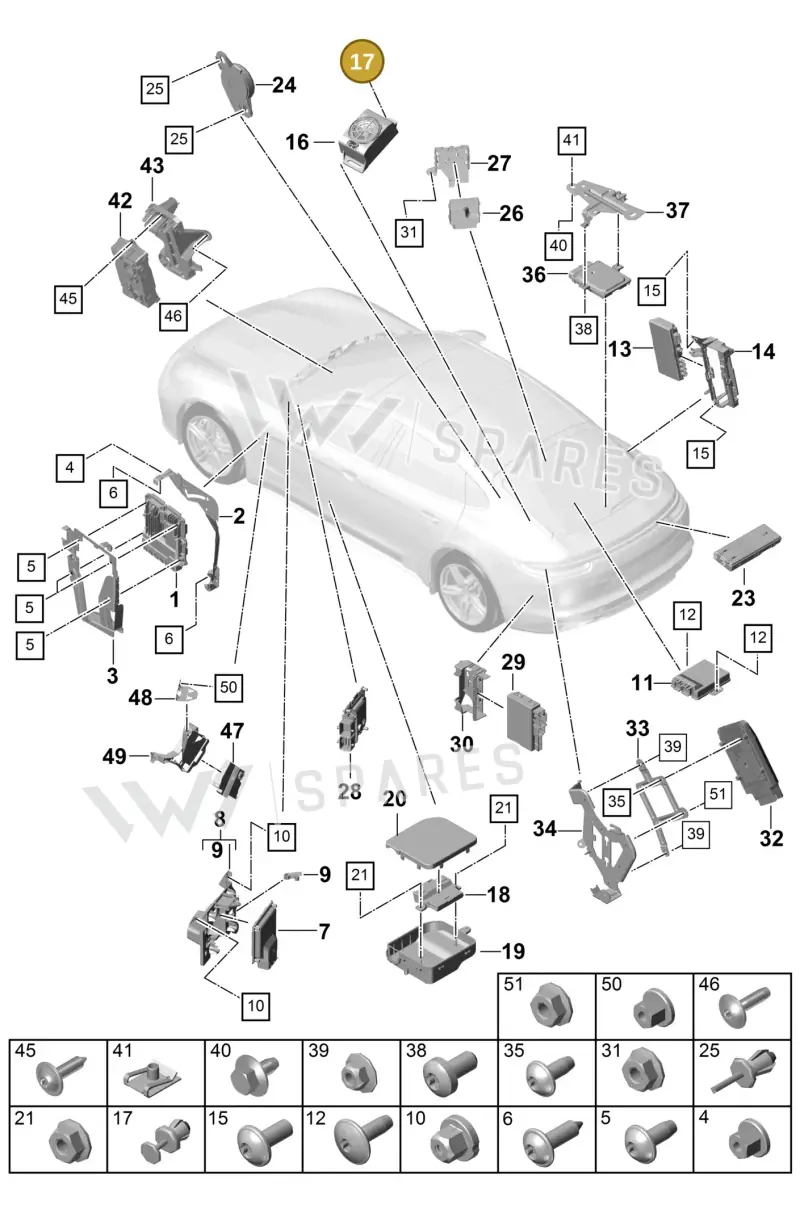N90779401 — Porsche Panamera (2016-2020) diagram p49901003, position 17