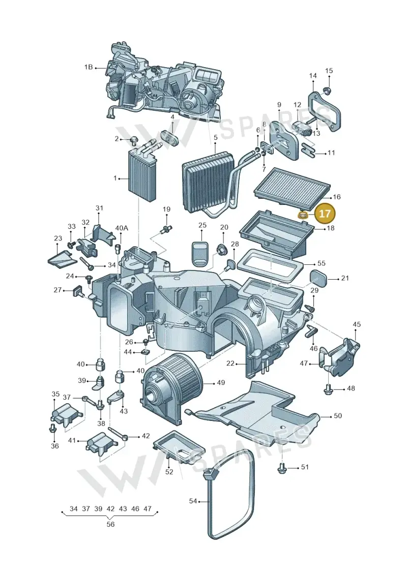 N90782501 — Volkswagen C-Trek 1.5 (2016-) diagram 860820030, position 17