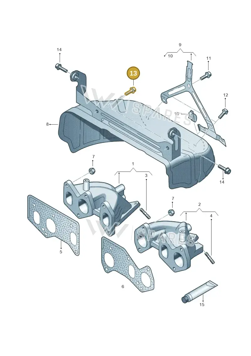 N90784701 — Volkswagen Jetta/Wagon (2002-2006) diagram 258253250, position 13