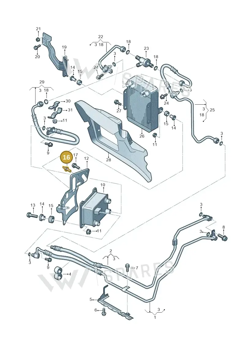 N90784702 — Volkswagen Phaeton 4motion (2010-2016) diagram 710317510, position 16