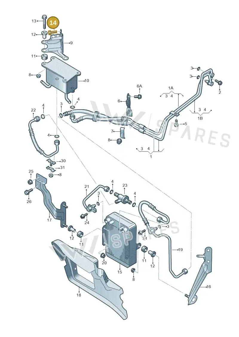 N90784702 — Volkswagen Phaeton 4motion (2010-2016) diagram 710317520, position 14