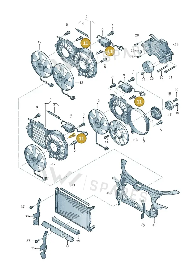 N90785002 — SEAT Exeo ST Reference (2008-2011) diagram 249121900, position 11
