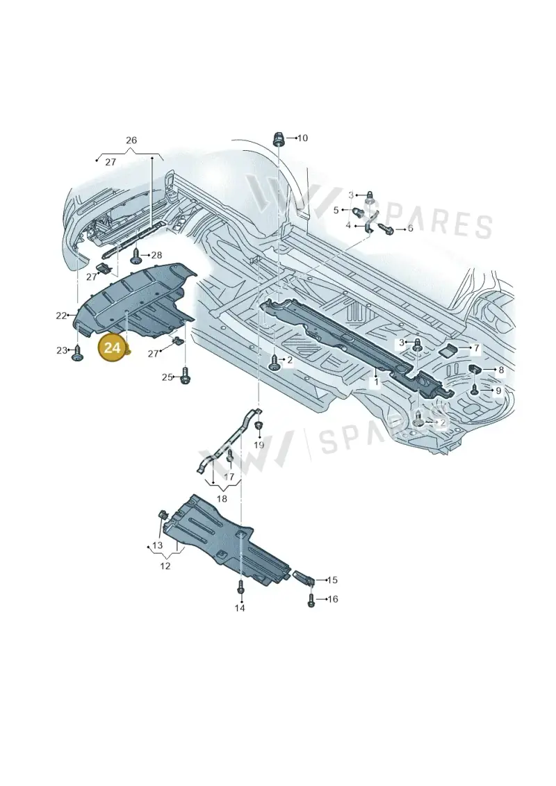 N90785002 — Audi Q7 qu. 3.0 TDI (2009-2015) diagram 493825000, position 24