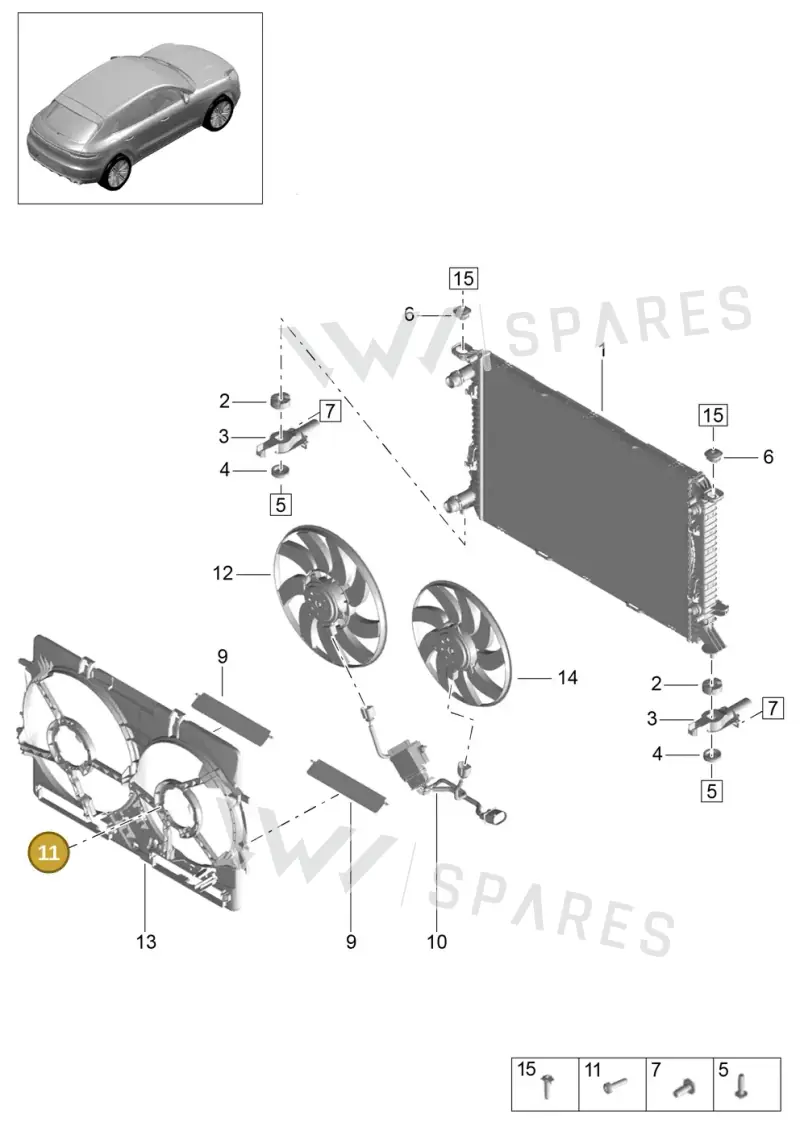 N90785002 — Porsche Macan (2018-2022) diagram p52000117, position 11