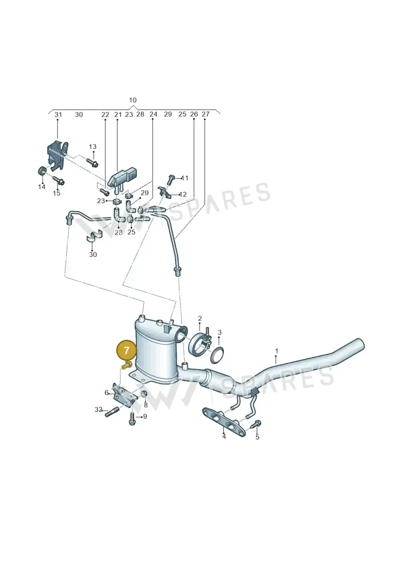 N90786504 — Volkswagen Passat estate (2008-2011) diagram 412253600, position 7