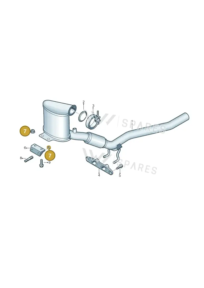 N90786504 — Volkswagen Caddy panel van (2008-2010) diagram 627253570, position 7
