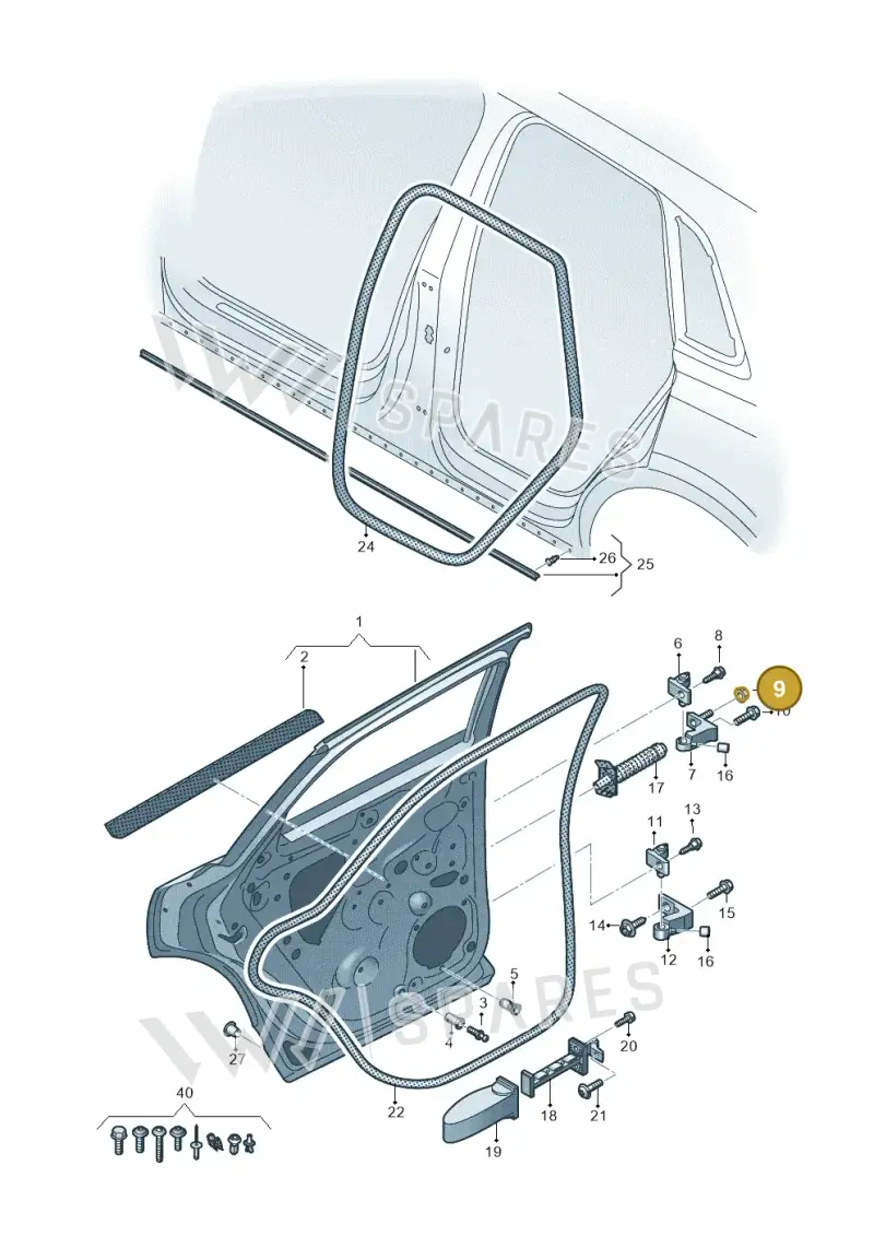 N90798809 — Audi RS Q3 Sportback (2019-2024) diagram 597833010, position 9