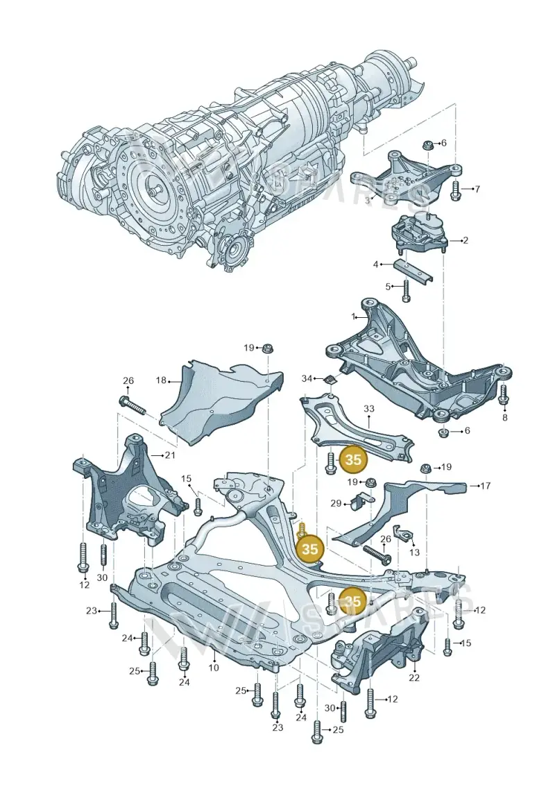 N90798809 — Audi A6 (2018-2025) diagram 896399700, position 35