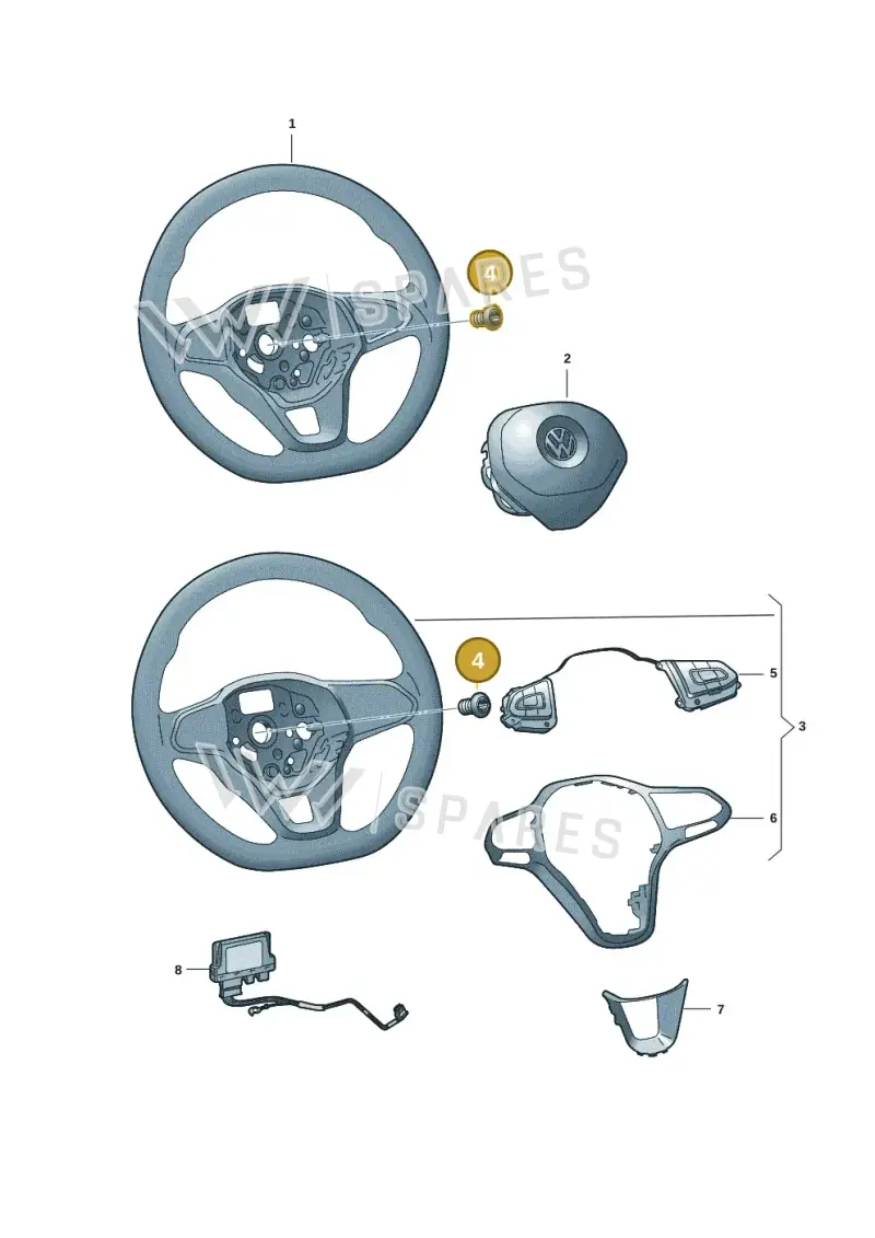 N90799102 — Volkswagen Passat estate (2023-) diagram 5h0419020, position 4