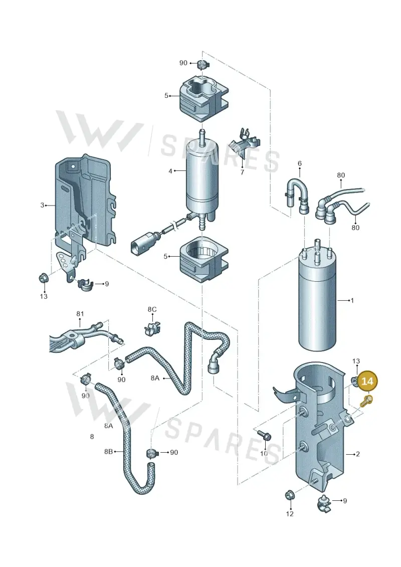 N90803502 — Volkswagen Caravelle (2015-2019) diagram 679127250, position 14