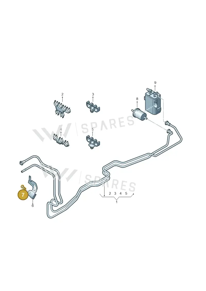 N90803502 — Volkswagen California Camper (2011-2015) diagram 731201180, position 7