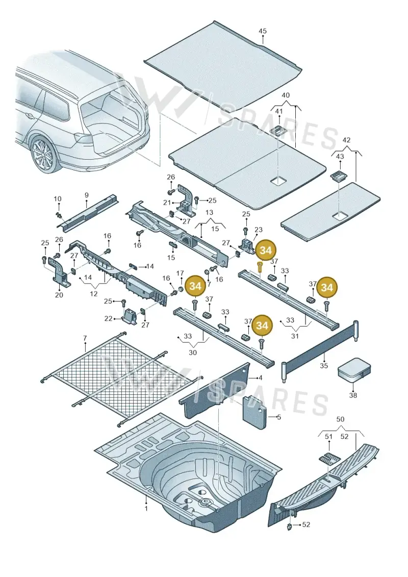 N90804705 — Volkswagen Passat saloon (2014-2024) diagram 793863850, position 34