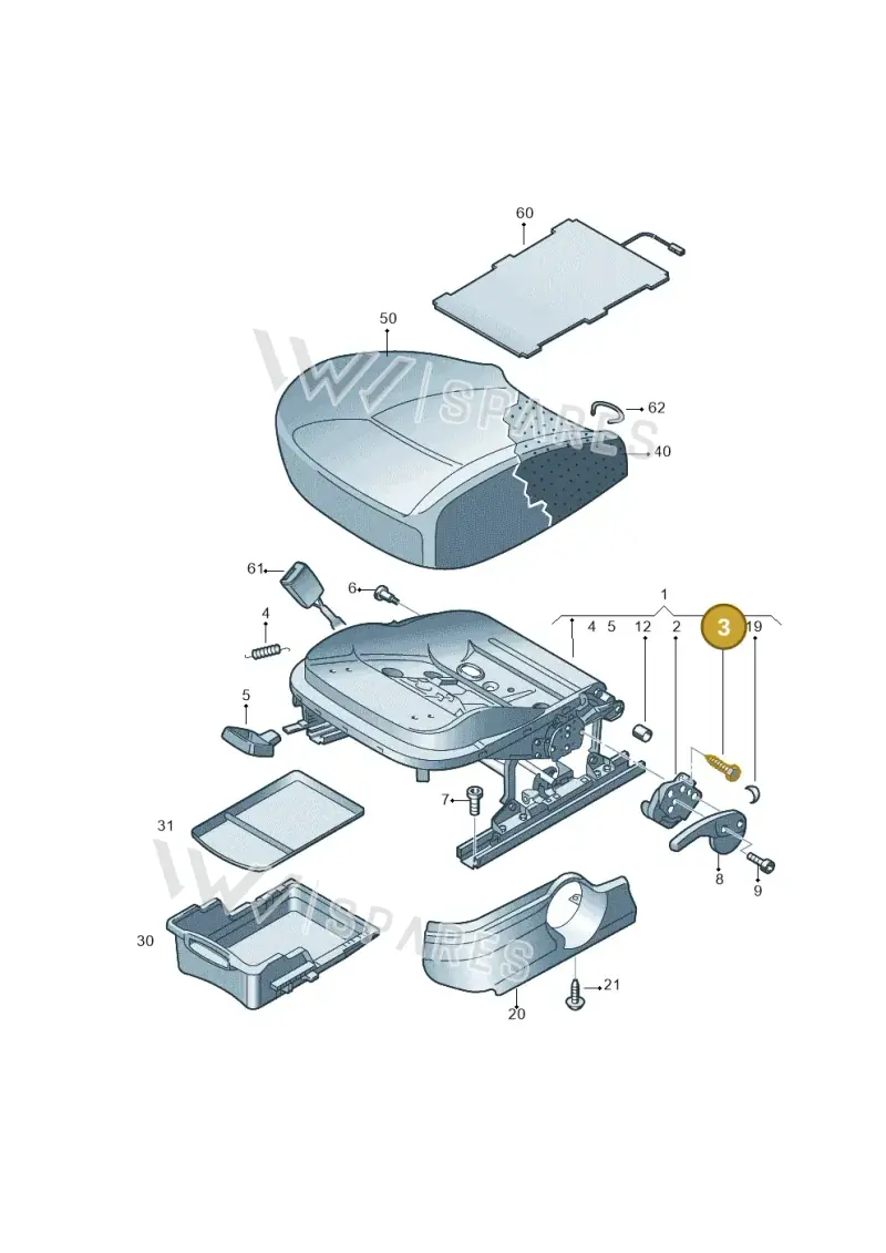 N90804901 — Volkswagen Amarok twin cab (2012-2016) diagram 683881000, position 3