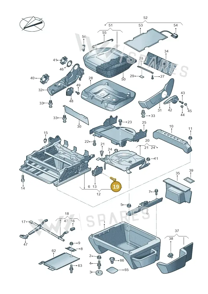 N90804901 — Volkswagen California Camper (2015-2019) diagram 861881000, position 19