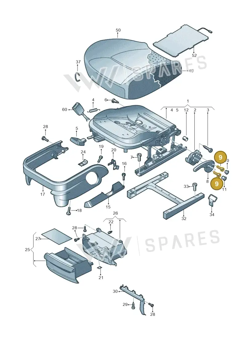 N90804903 — Volkswagen Caddy kombi (2015-2020) diagram 690881000, position 9