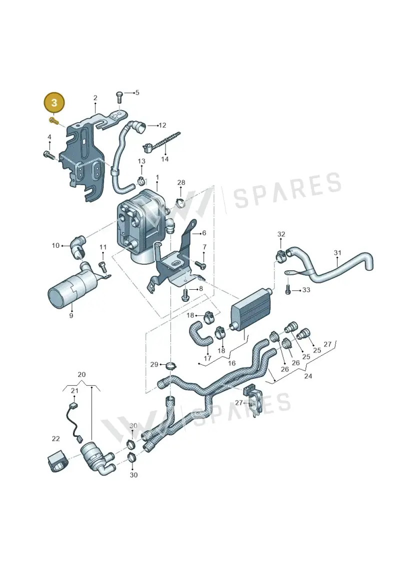 N90804903 — Volkswagen Caddy kombi (2015-2020) diagram 866819700, position 3