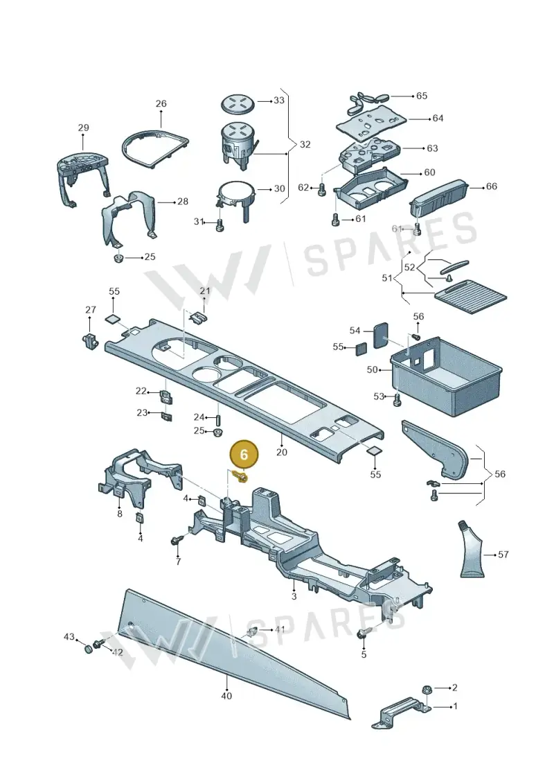 N90807405 — Volkswagen Phaeton 4motion (2010-2016) diagram 258863600, position 6