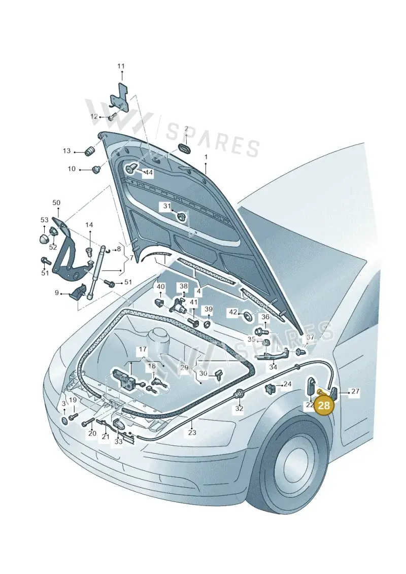 N90807405 — Volkswagen Phaeton 4motion (2010-2016) diagram 710823100, position 28