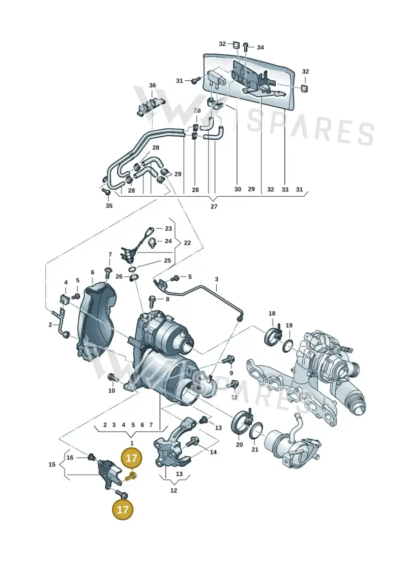N90807902 — Volkswagen Tiguan 2.0 (2023-) diagram 57x253160, position 17