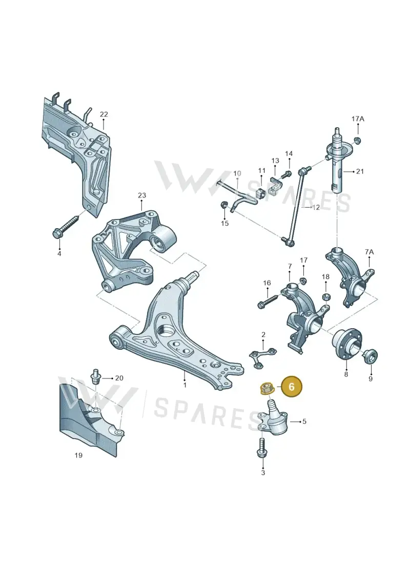 N90808801 — Volkswagen Polo (2011-2014) diagram 253407100, position 6