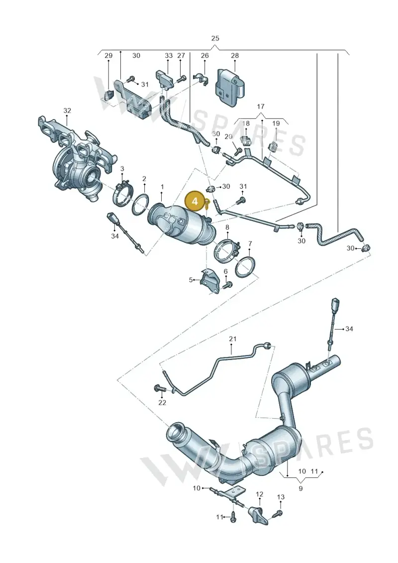 N90809003 — Volkswagen MAN TGE 55 (2016-2021) diagram 806253100, position 4
