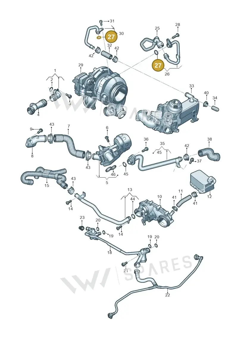 N90809102 — Volkswagen Touareg (2017-2023) diagram 439121350, position 27