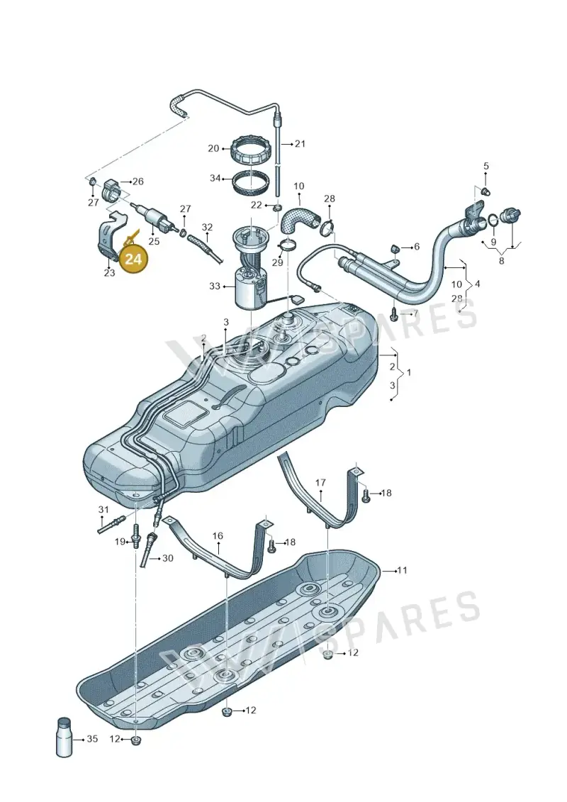 N90812302 — Volkswagen Amarok twin cab (2022-) diagram 894201600, position 24