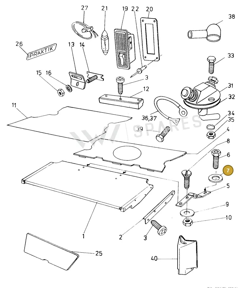 N90816601 — Skoda Favorit/Forman/Pickup (1987-1995) diagram 107703000, position 7