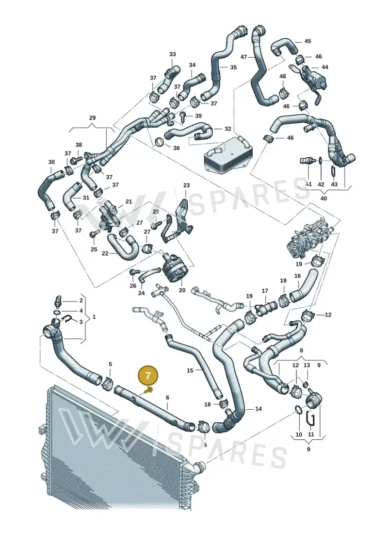 N90817003 — Volkswagen Passat estate (2023-) diagram 2ka121309, position 7