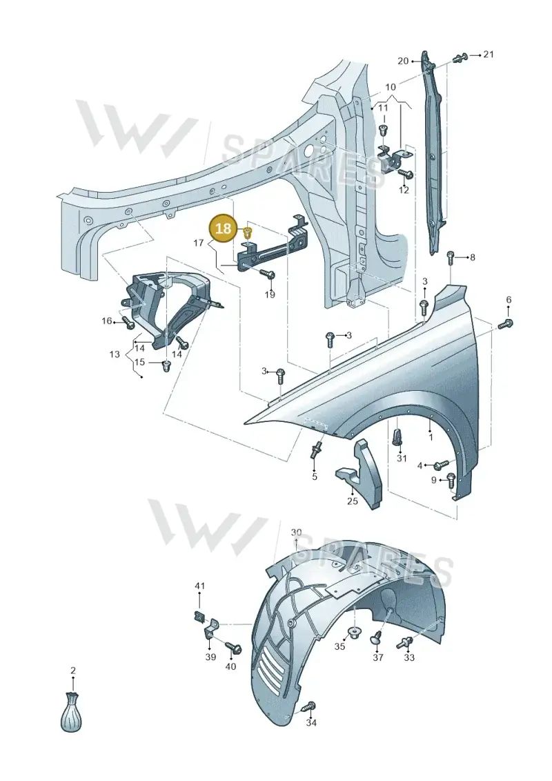 N90817202 — Volkswagen Touareg (2017-2025) diagram 439821000, position 18