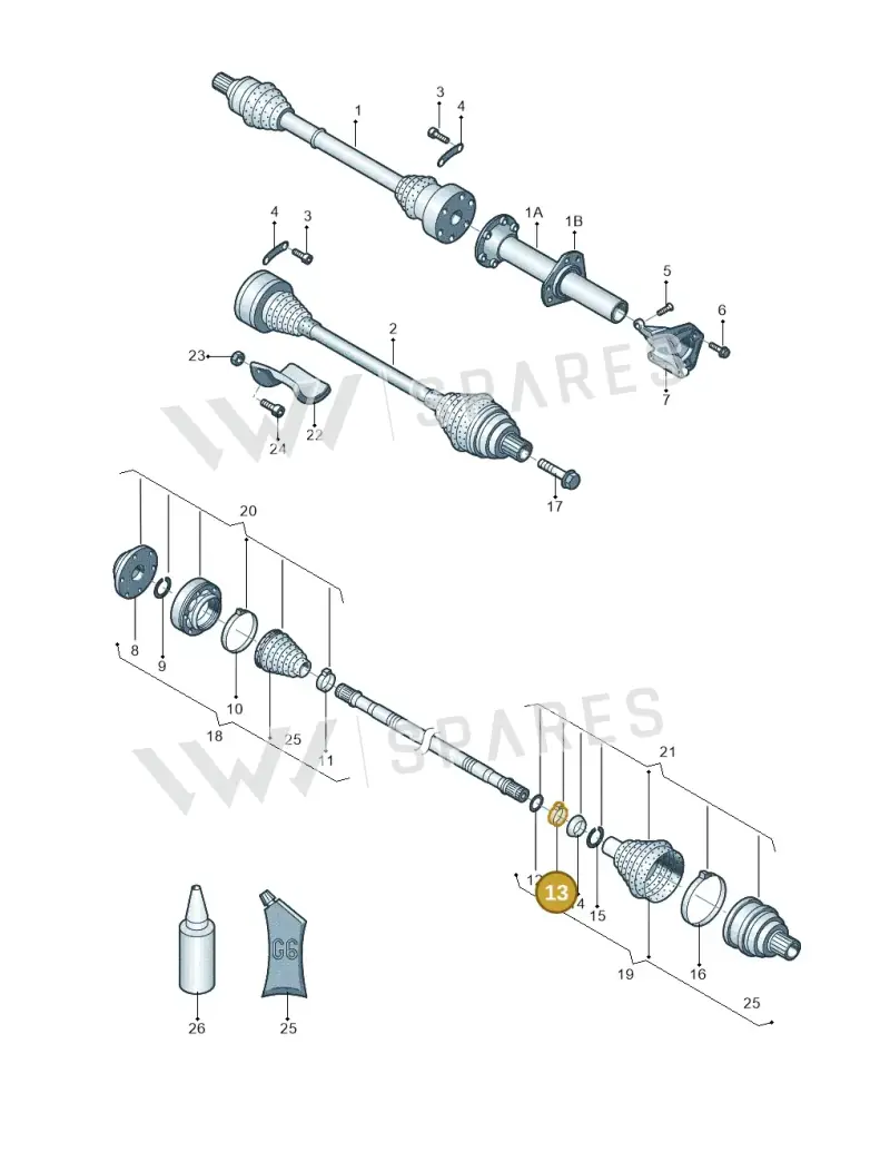 N90824001 — Skoda Superb (2013-2015) diagram 409407250, position 13