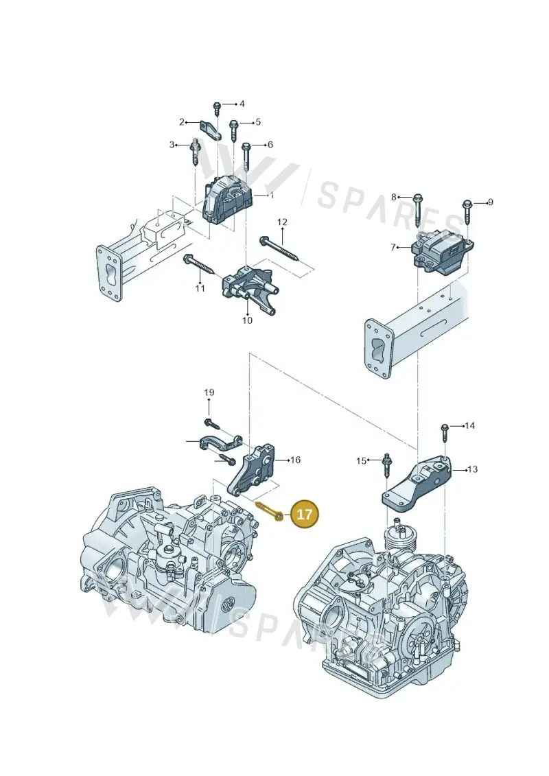 N90832202 — Volkswagen Jetta 1.6 (2014-2018) diagram 801199270, position 17