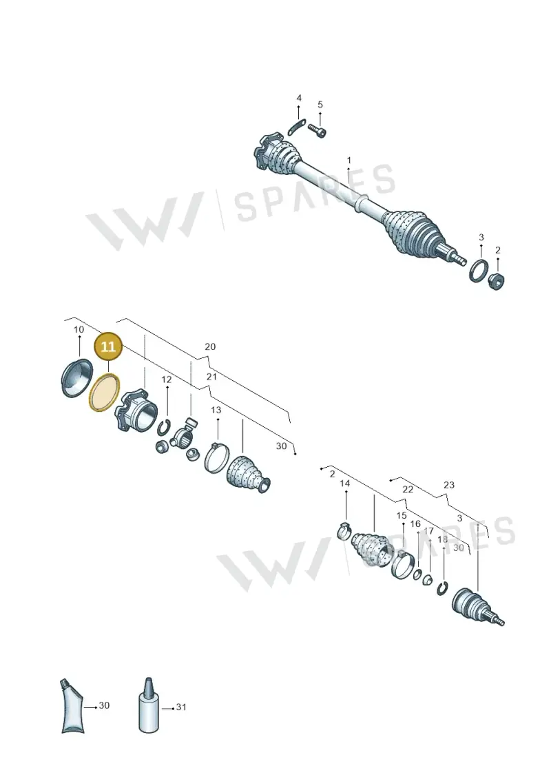 N90836601 — Volkswagen POLO (2005-) diagram 677407300, position 11