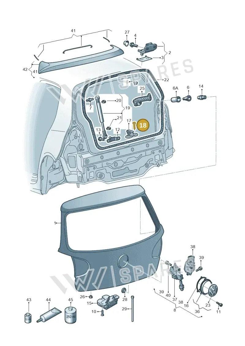 N90840603 — Volkswagen Golf (2011-2013) diagram 649827100, position 18