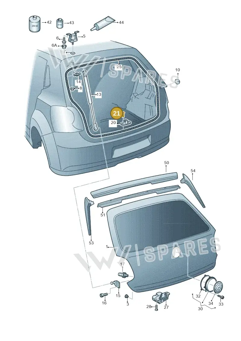 N90840603 — Volkswagen Polo (2009-2012) diagram 672827000, position 21