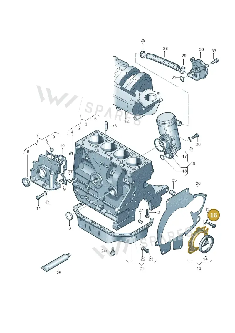 N90842401 — Volkswagen LUPO/3L TDI (1998-2003) diagram 231103100, position 16