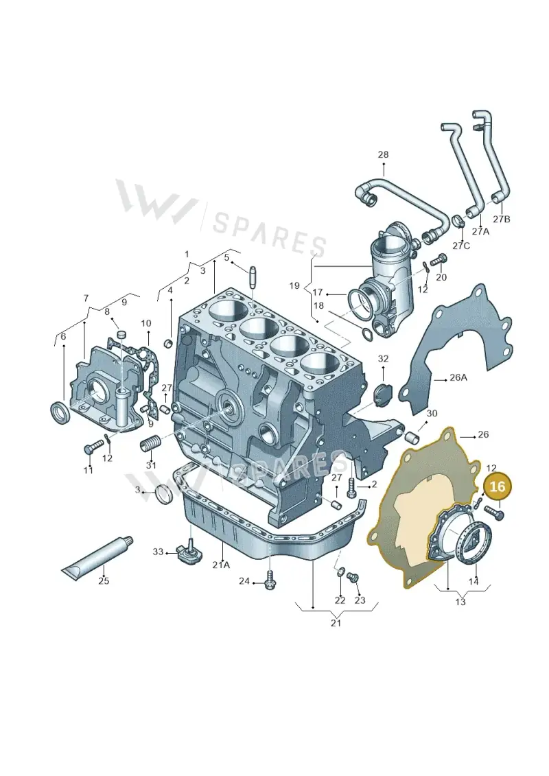 N90842401 — Volkswagen POLO CLASSIC       "CN"03>06 (2003-2006) diagram 253103000, position 16