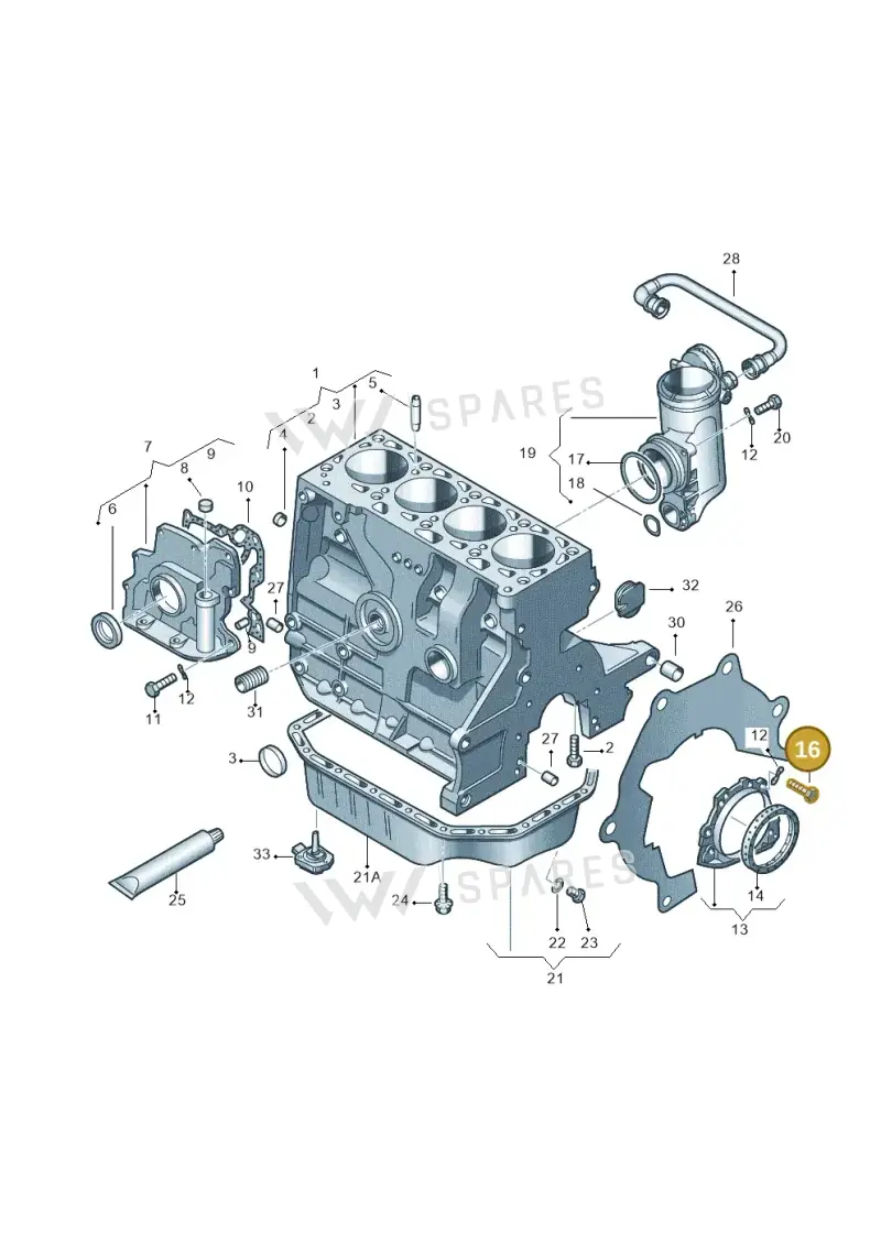N90842401 — Volkswagen New Beetle Cabrio. (2003-2005) diagram 269103000, position 16