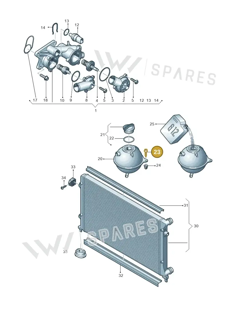 N90846602 — Volkswagen Passat CC (2011-2016) diagram 737121800, position 23