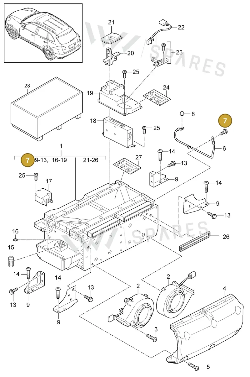 N90847903 — Porsche Cayenne (2010-2018) diagram p37901040, position 7