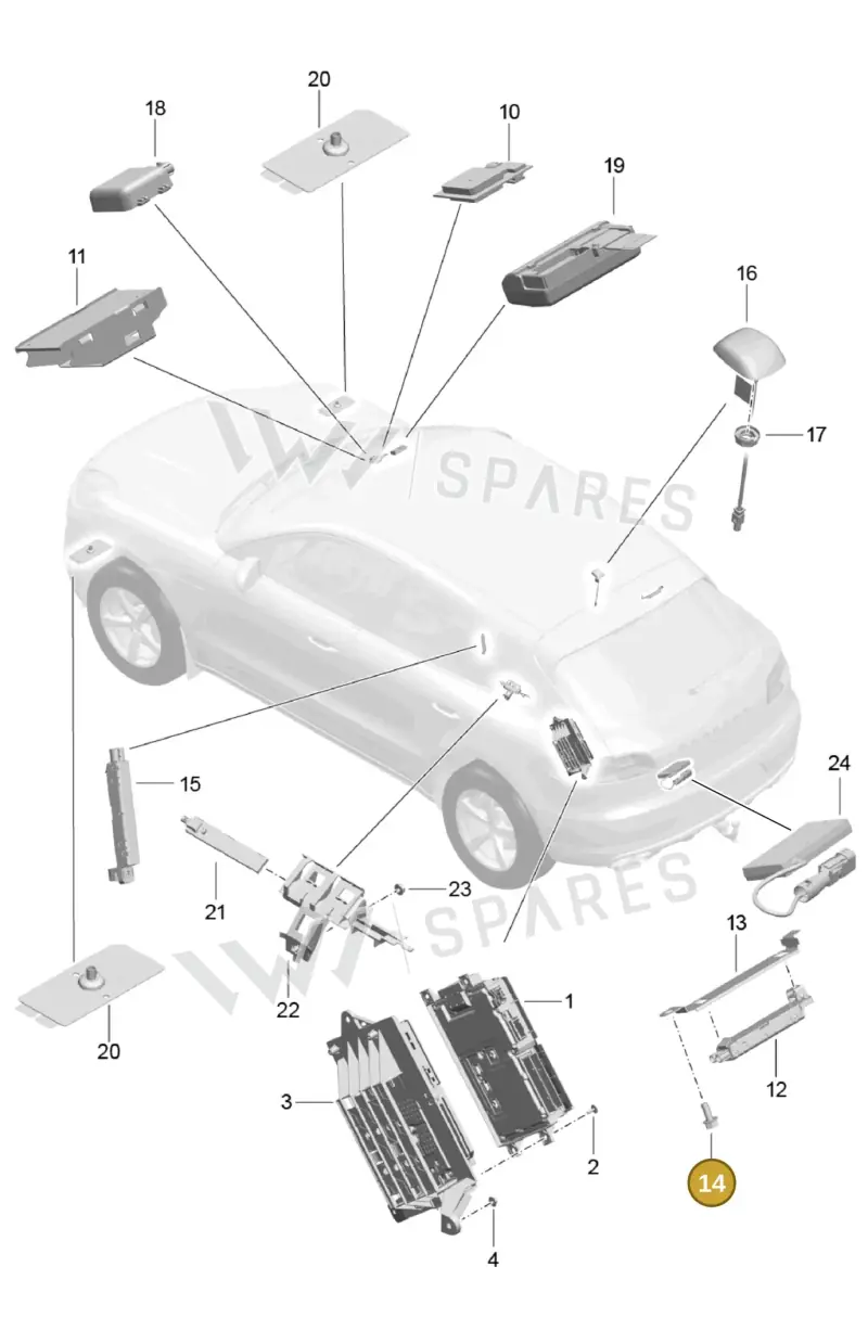 N90847903 — Porsche Macan (2013-2018) diagram p44911011, position 14