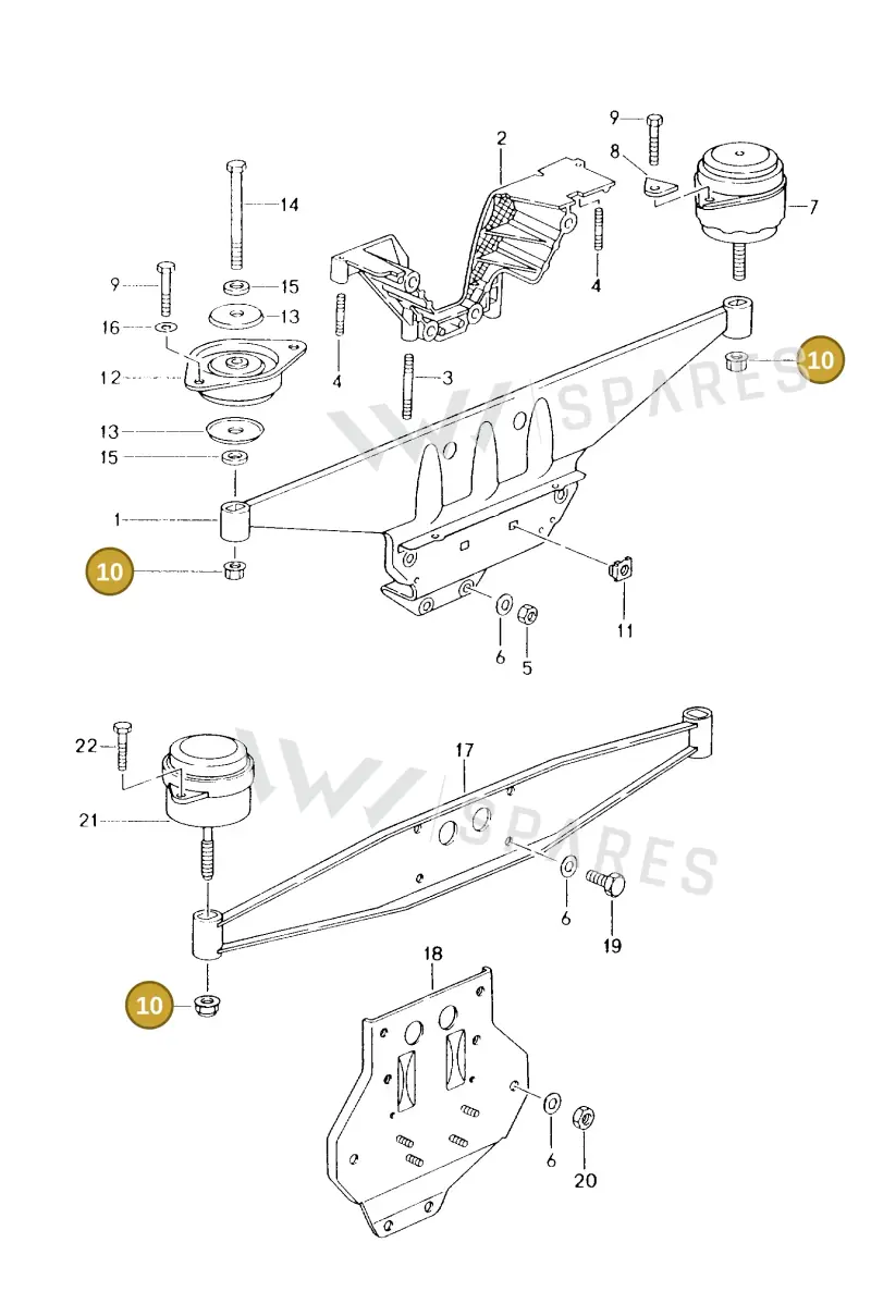 N90848405 — Porsche Carrera 4 Cabrio (1993-1998) diagram p17109000, position 10