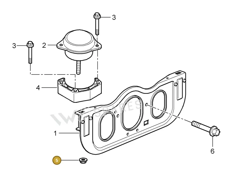 N90848405 — Porsche GT3 RS (2006-2011) diagram p29109000, position 5