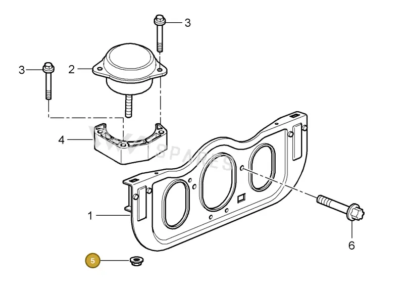 N90848405 — Porsche Turbo (2006-2009) diagram p30109000, position 5