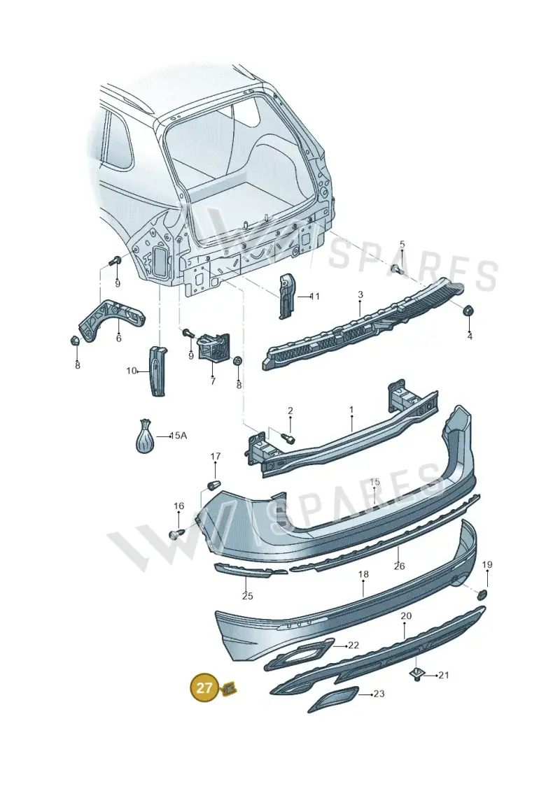 N90850701 — Volkswagen Tiguan 2.0 4Motion (2017-2024) diagram 833807050, position 27